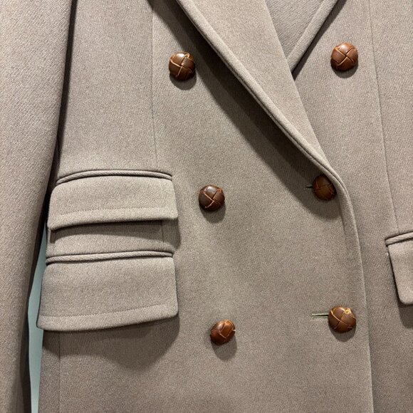 Ralph Lauren Double-Breasted 100% Wool Overcoat Size 6 - Picture 5 of 12